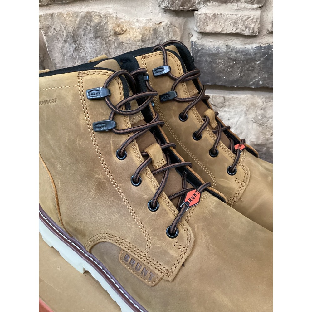 BRUNT Sullivan 6" Comp Toe Waterproof Work Boots Brown Mens 11.5 BRF10011-001 - Picture 6 of 8